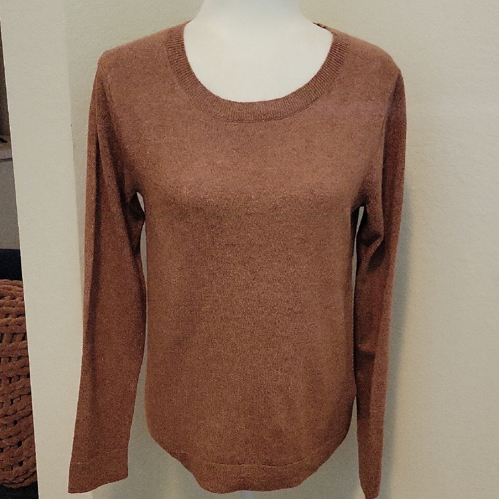 NWT J. Crew Teddie Women's Rust Crew Neck Sweater....Size Small
